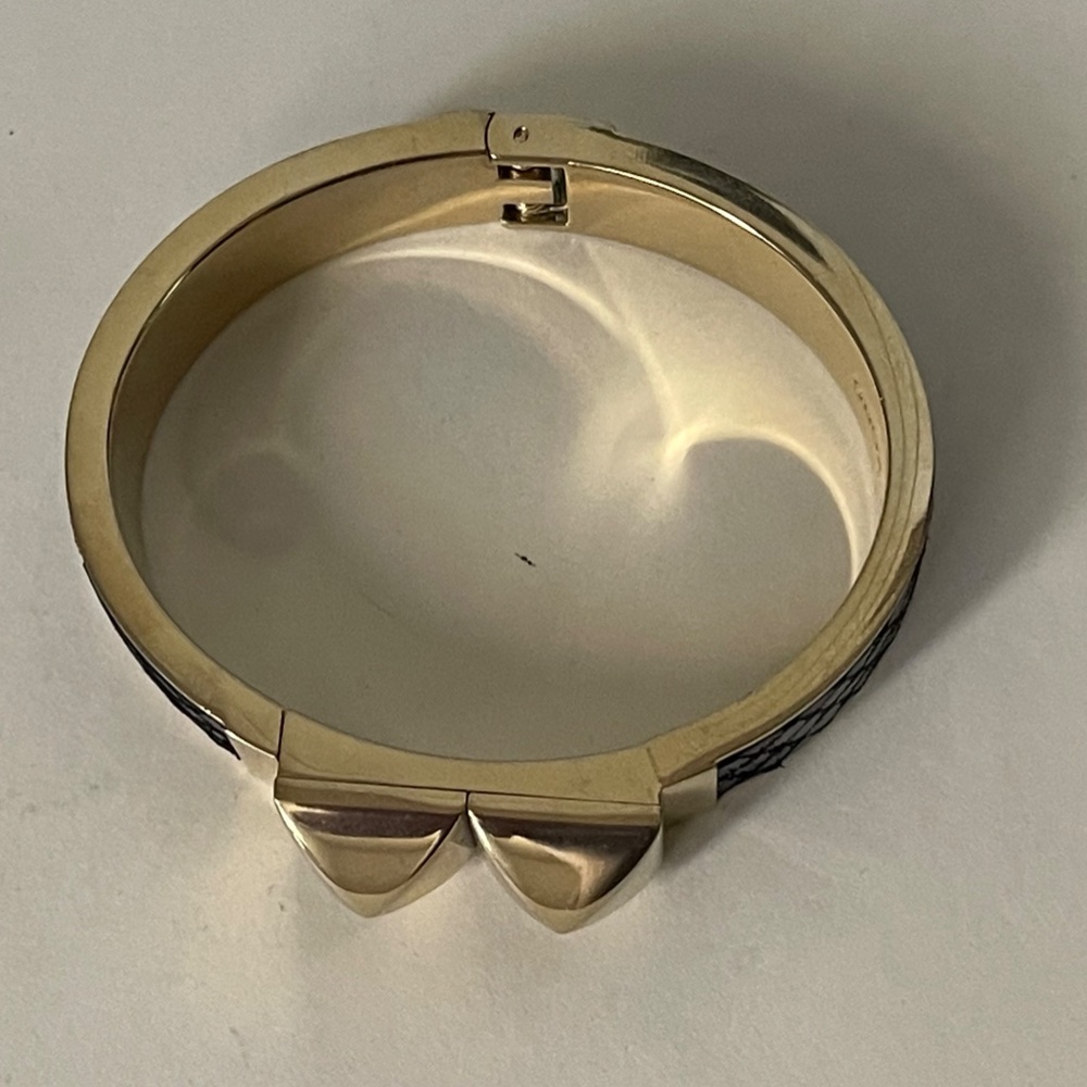 Michael Kors Python Embossed Black Leather Gold T… - image 5